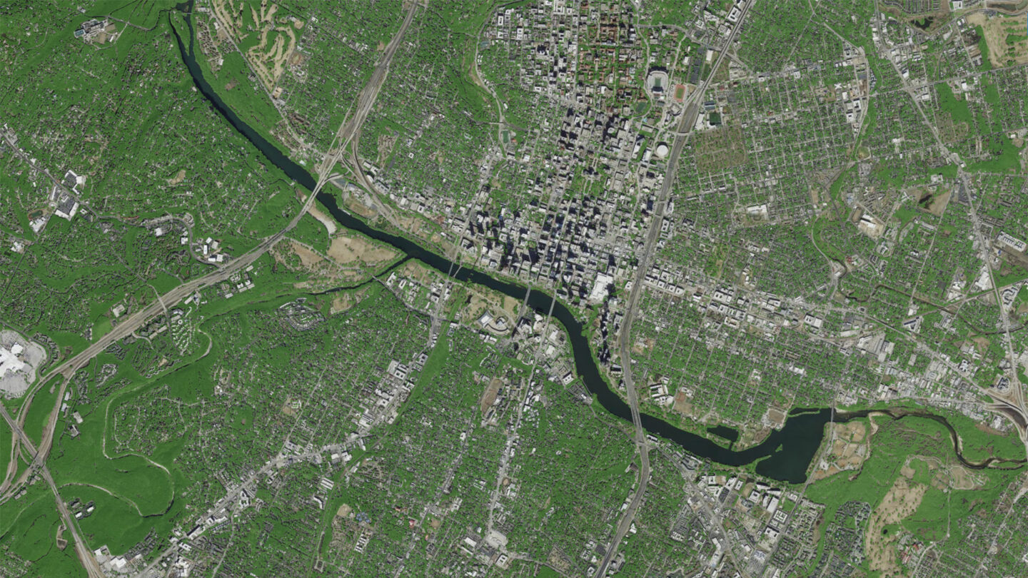Image of Austin, Texas, showing urban tree canopy.