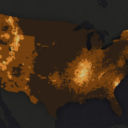 Map of the US showing expected annual loss from earthquakes.