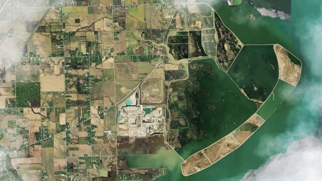 Map of Detroit River in Southeast Michigan showing riverine system where ospreys have been seen in the past