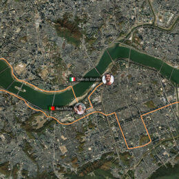 Map of Olympic marathon route in Seoul.