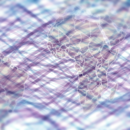 A close-up showing numerous eclipse paths over Earth.