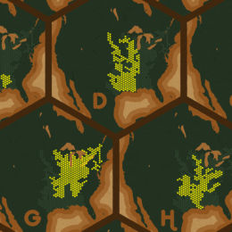 Small multiples maps showing ranges of different species of map turtles in the US