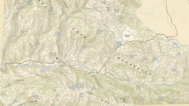 Map of Dangermond Preserve near Point Conception, California.