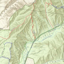 Map of Ronald W. Caspers Wildnerness Park in Orange County, California