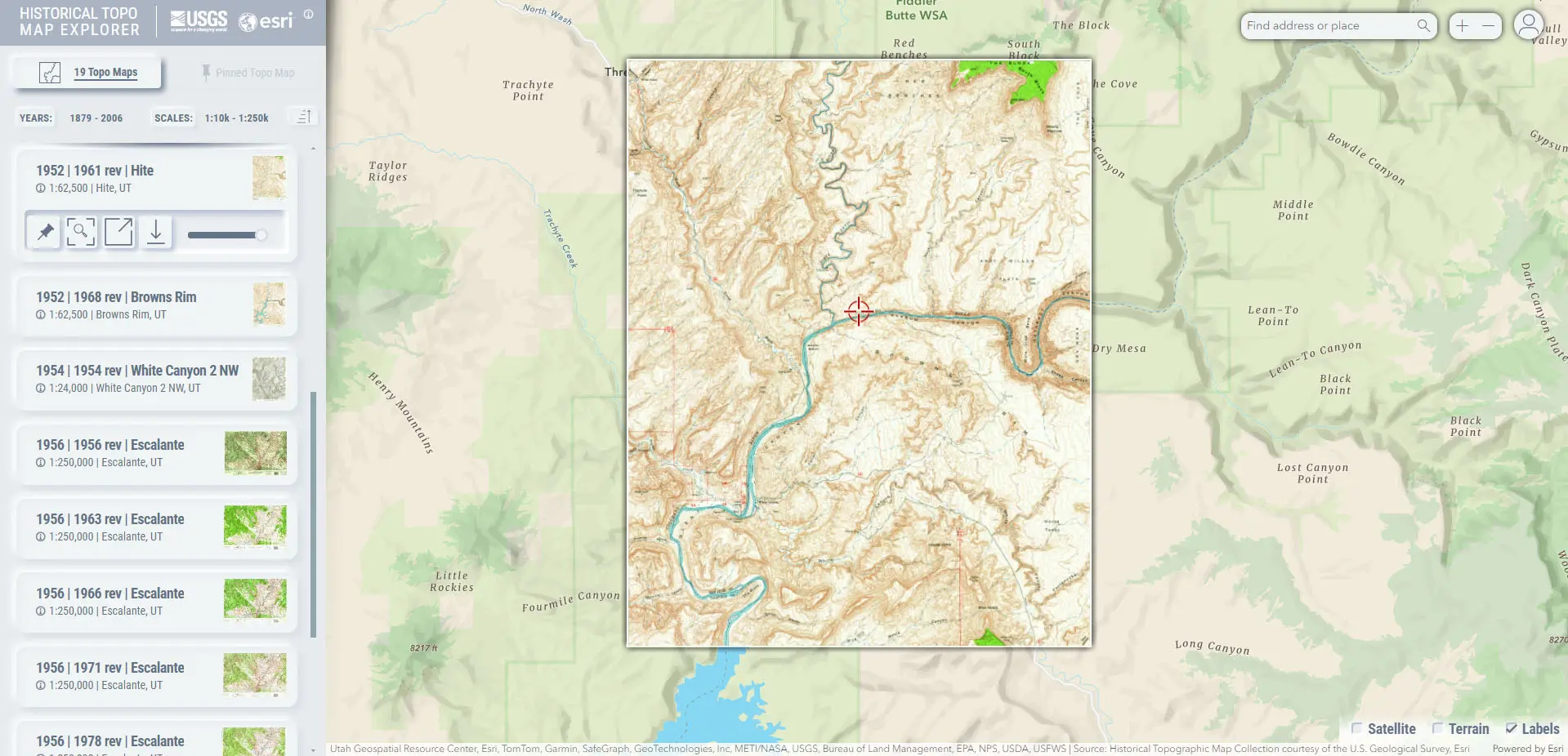 The Historical Topo Map explorer has an easy to use, responsive interface.