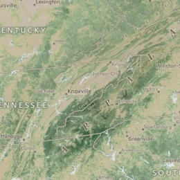 The forests of the Appalachian Mountains are a moderately dense source of carbon.